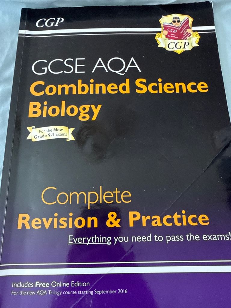 GCSE AQA combined science biology revision book