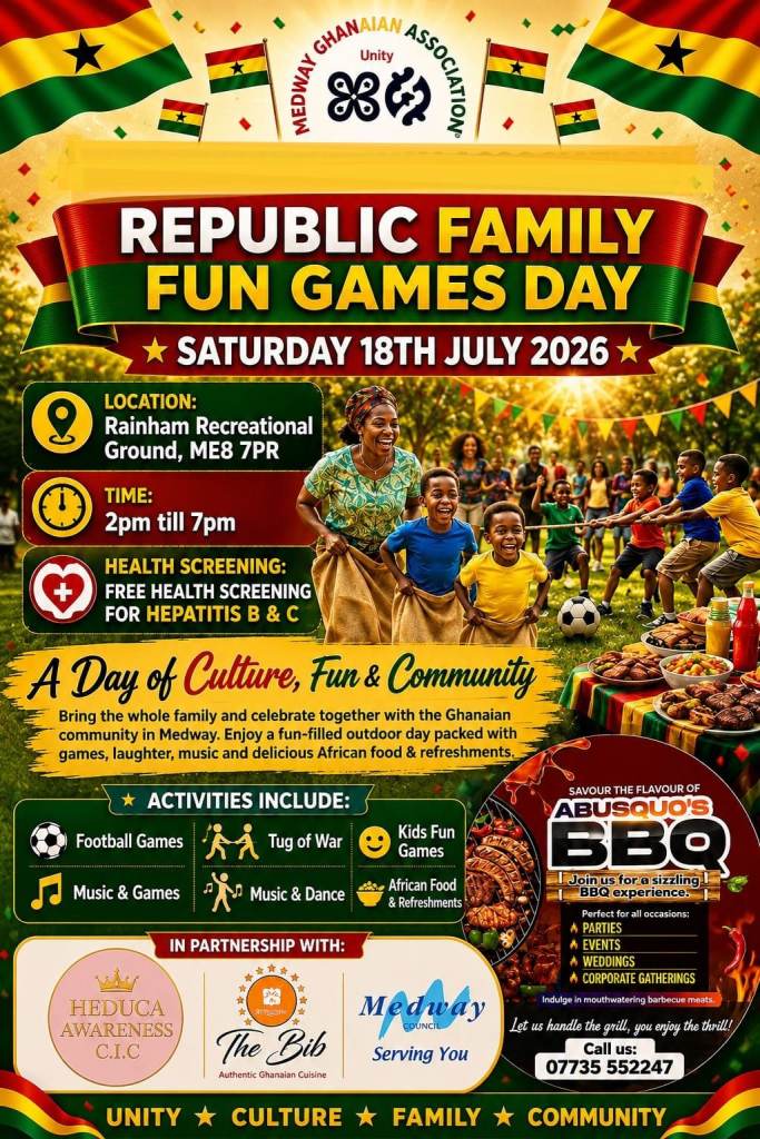 🎉 Medway Ghanaian Association – Republic Day Family Fun Games
