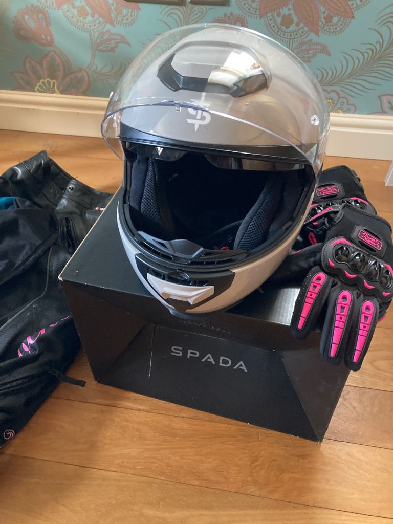 Motorcycle helmet and clothing 