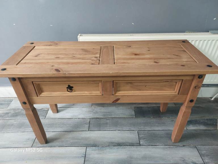 Solid Wood Console Table with Drawers – Good Condition