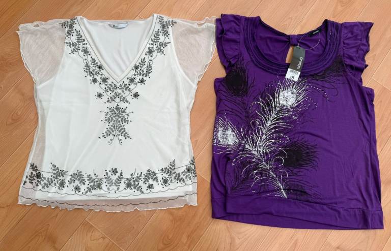 2 evening tops size 18