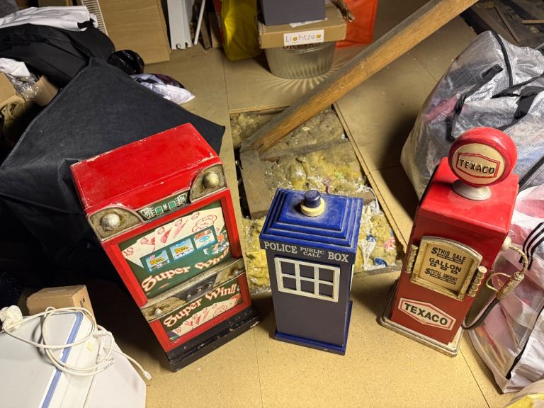 Decorative Novelty Storage Boxes - Petrol Pump, TARDIS & Game Machine 