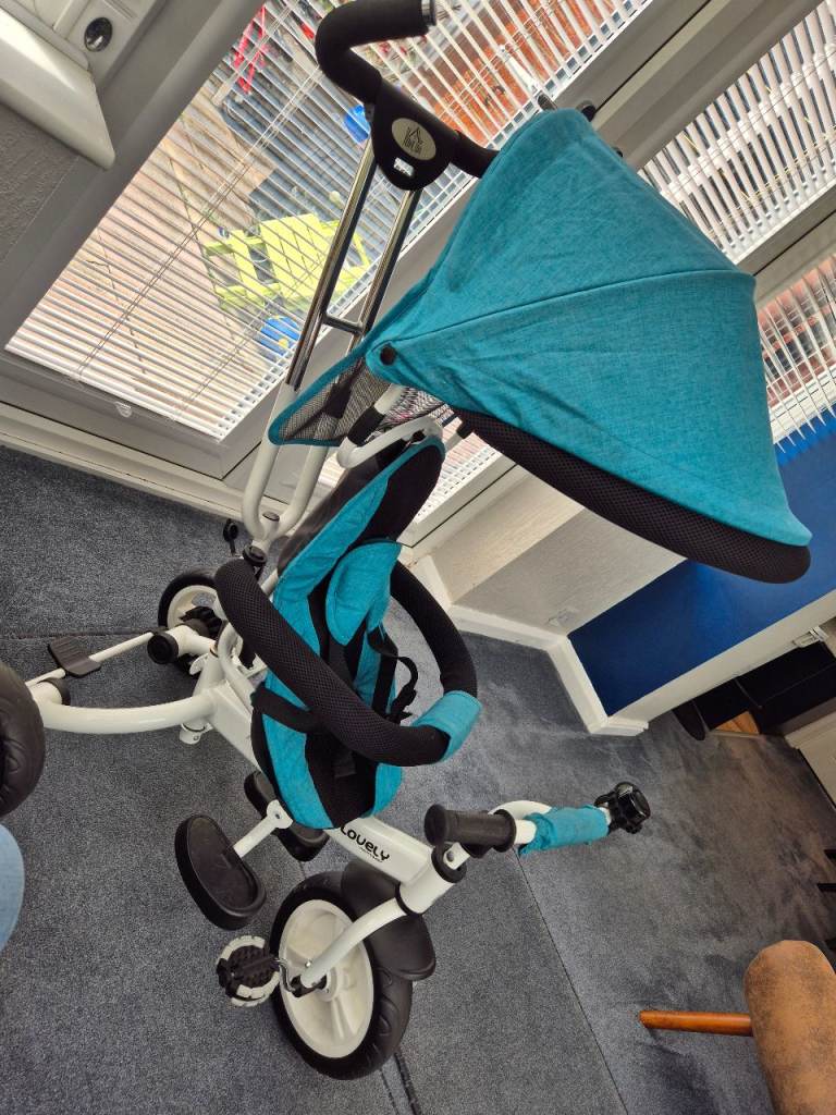 LOVELY Kids Tricycle with Parent Handle and Canopy – As Good As New