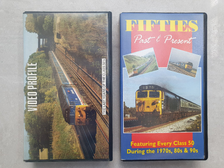 Railway BR Class 50 locomotive VHS videos x 2