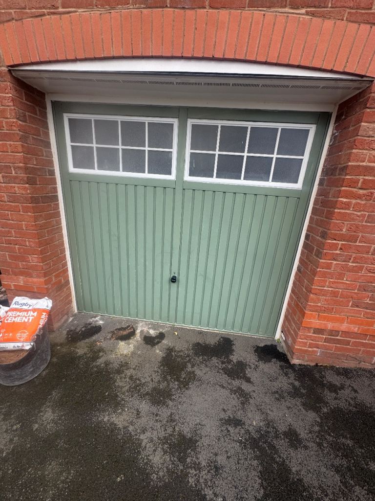 Premium Up-and-Over Garage Door with Top Windows (Excellent Condition)