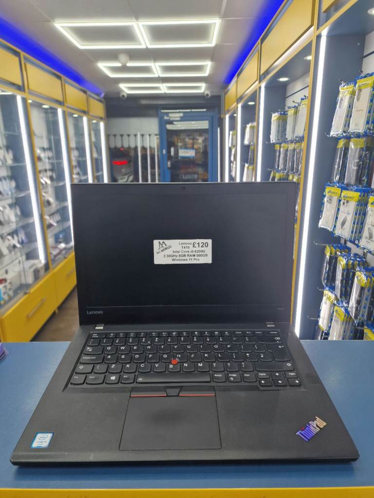 Like New Used Laptop Lenovo T470 Intel Core i5-6200 2.30GHz 8GB RAM 500GB Windows 11 Pro