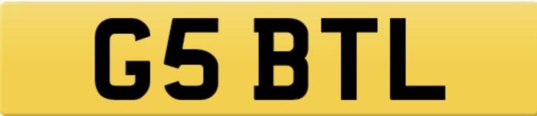 G5 BTL Private Registration Plate, Retention Certificate
