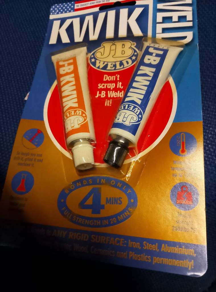 JB KWIK WELD AMERICA'S TOUGHEST WELD BONDS RIGID SURFACES IN MINITS UNDER HALF PRICE
