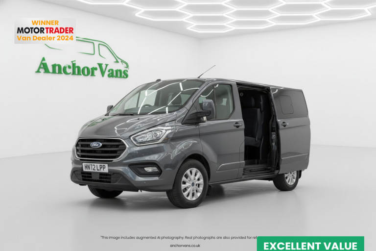 2022 Ford Transit Custom Crew Cab SWB AUTO L1H1 320 Limited Air Con Alloys Cam Nav Crew Van Diese...