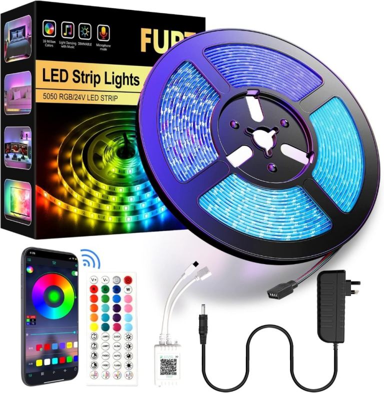  5M Led Smart Strip Lights with App Control Remote