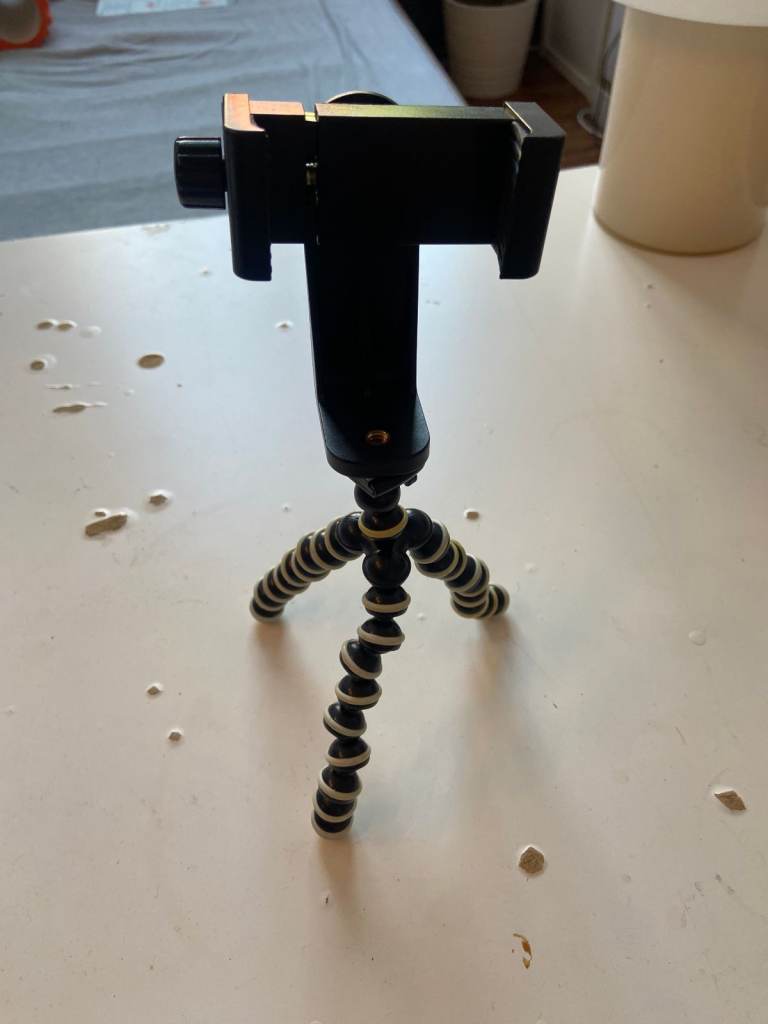Flexible Tripod Stand with Phone Holder – Black & White