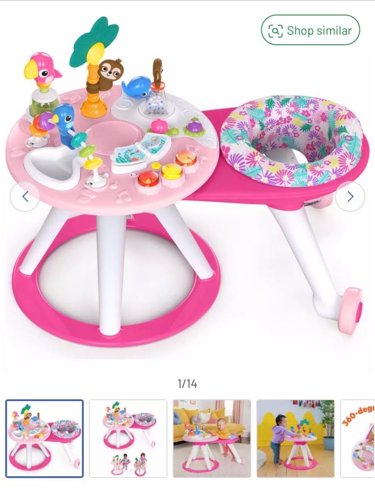 Baby Activity Centre Walker – Pink, New