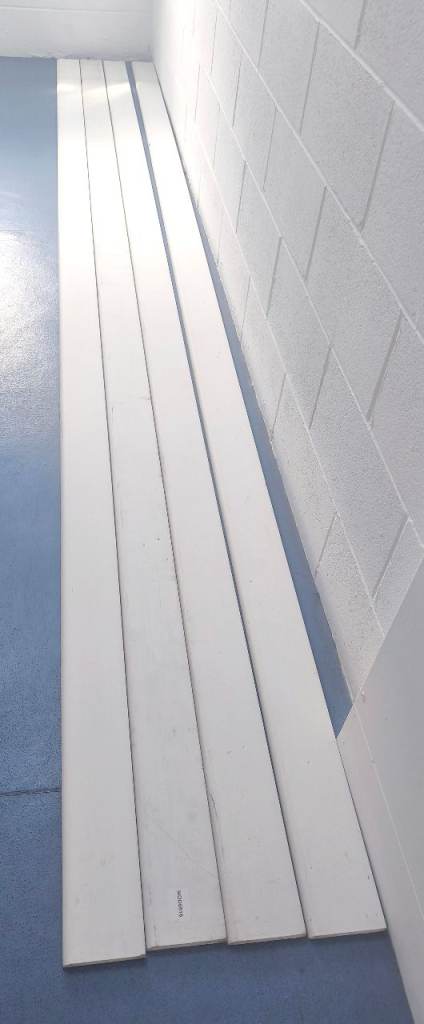 4 x White Primed MDF Bullnose Skirting Boards 4200mm x 120mm x 14.5mm