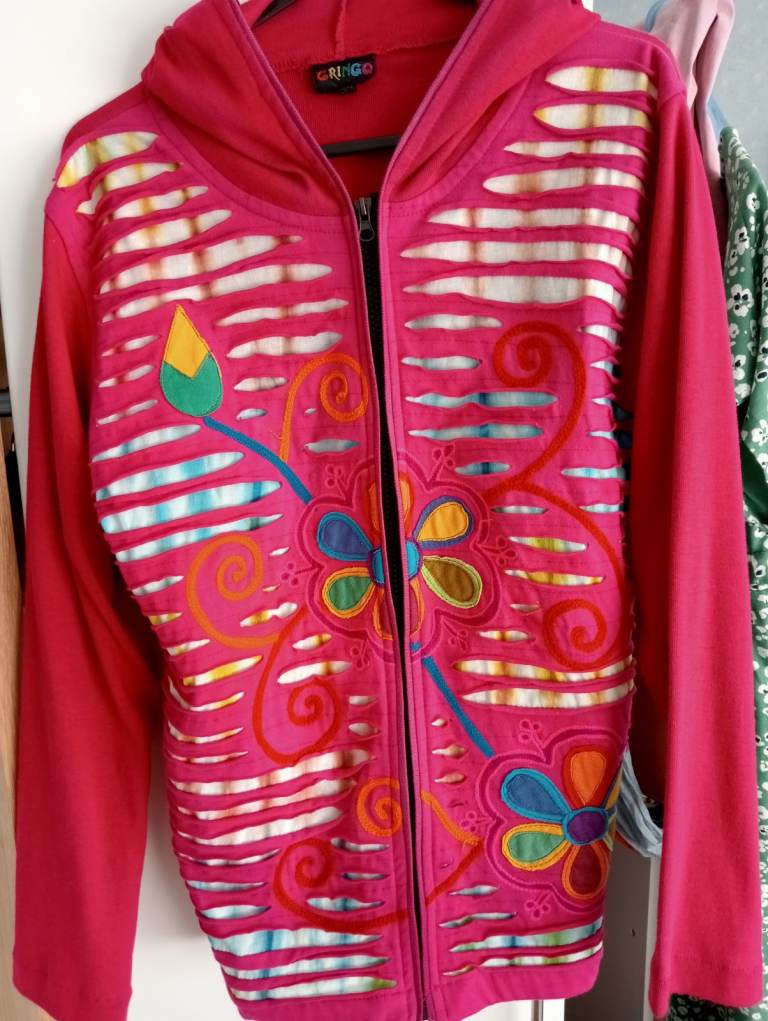 Womens hooded zip tops x two