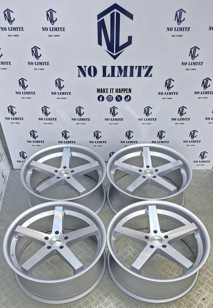 PREMIUM DIVISON AUDI 20" JAPAN RACING CALIBRE CC-V STYLE ALLOY WHEELS 5x112 HYPER SILVER