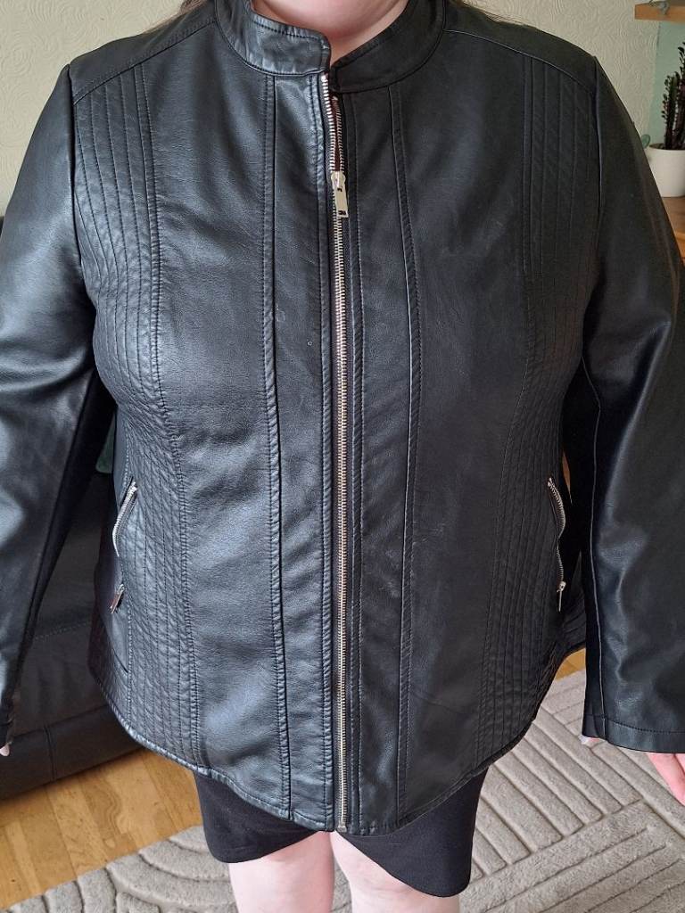 Black faux leather jacket 22-24
