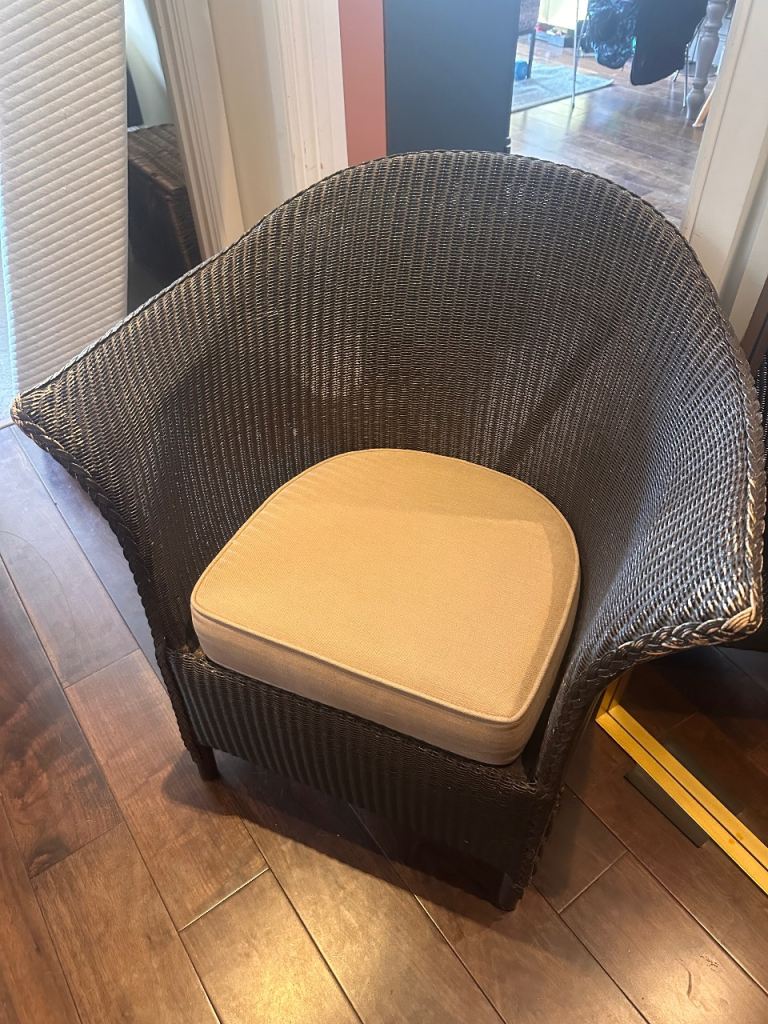 Lloyd Loom woven tub chair (large, brown)