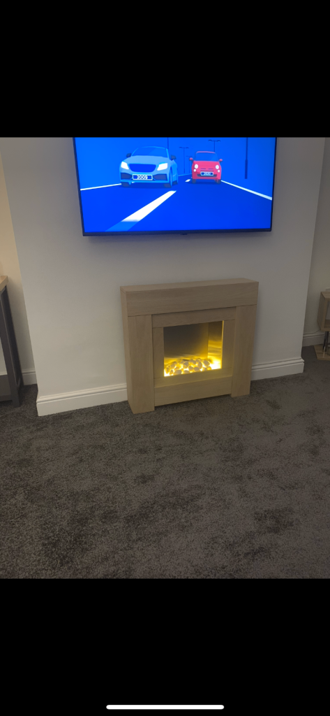 Freestanding electric fireplace 