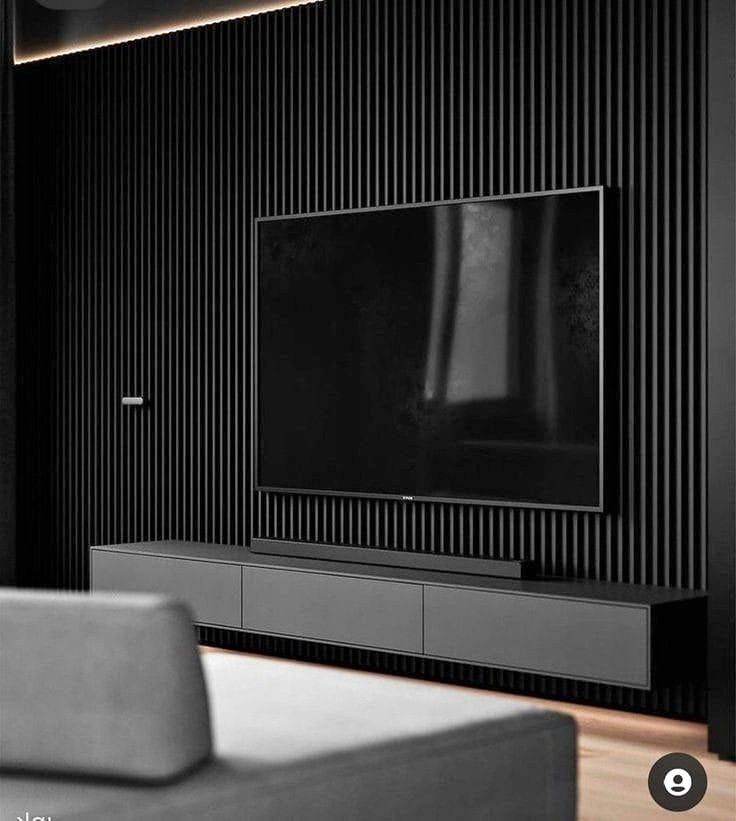 Modern Acoustic Wall Panels 60x240cm – Black Wood