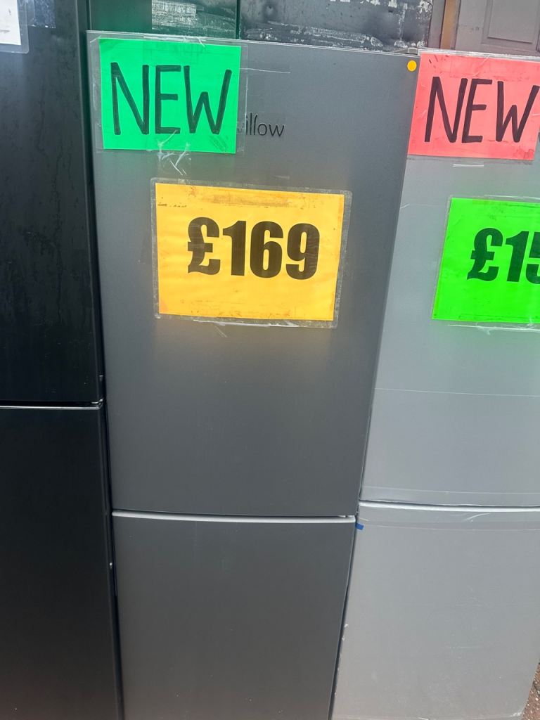 NEW/GRADED GREY WILLOW FRIDGE FREEZER 