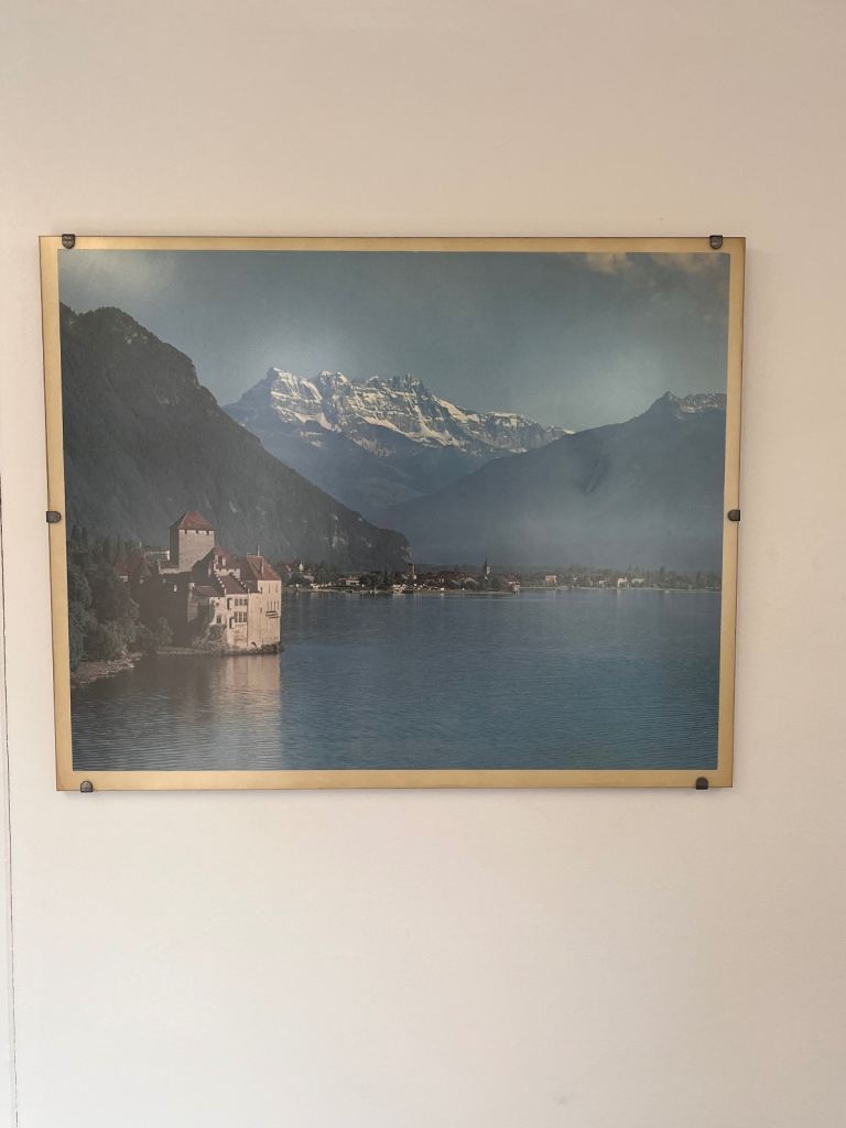 Framed Vintage Print Photograph of Chillon Castle Switzerland