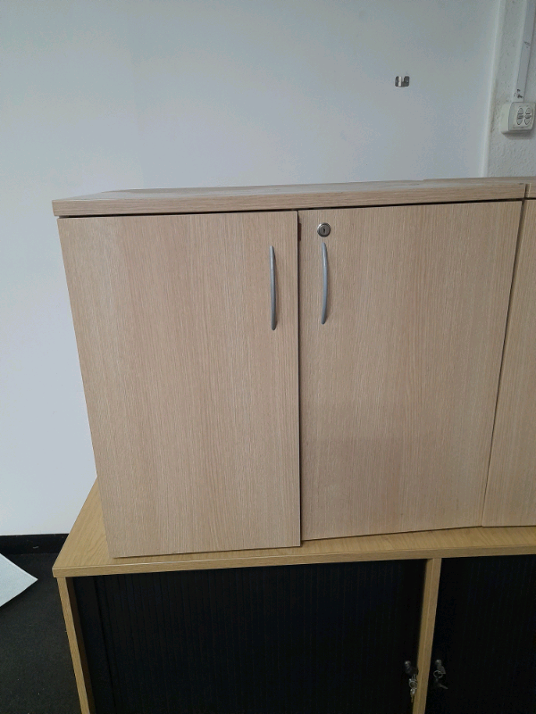 Tully Light Oak 2 Door Office/Home Filing Storage Cupboard 