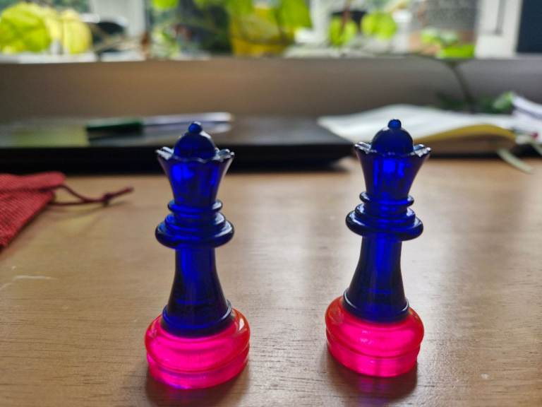 Plastic chess pieces