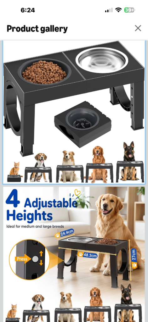Raised dog bowl 
