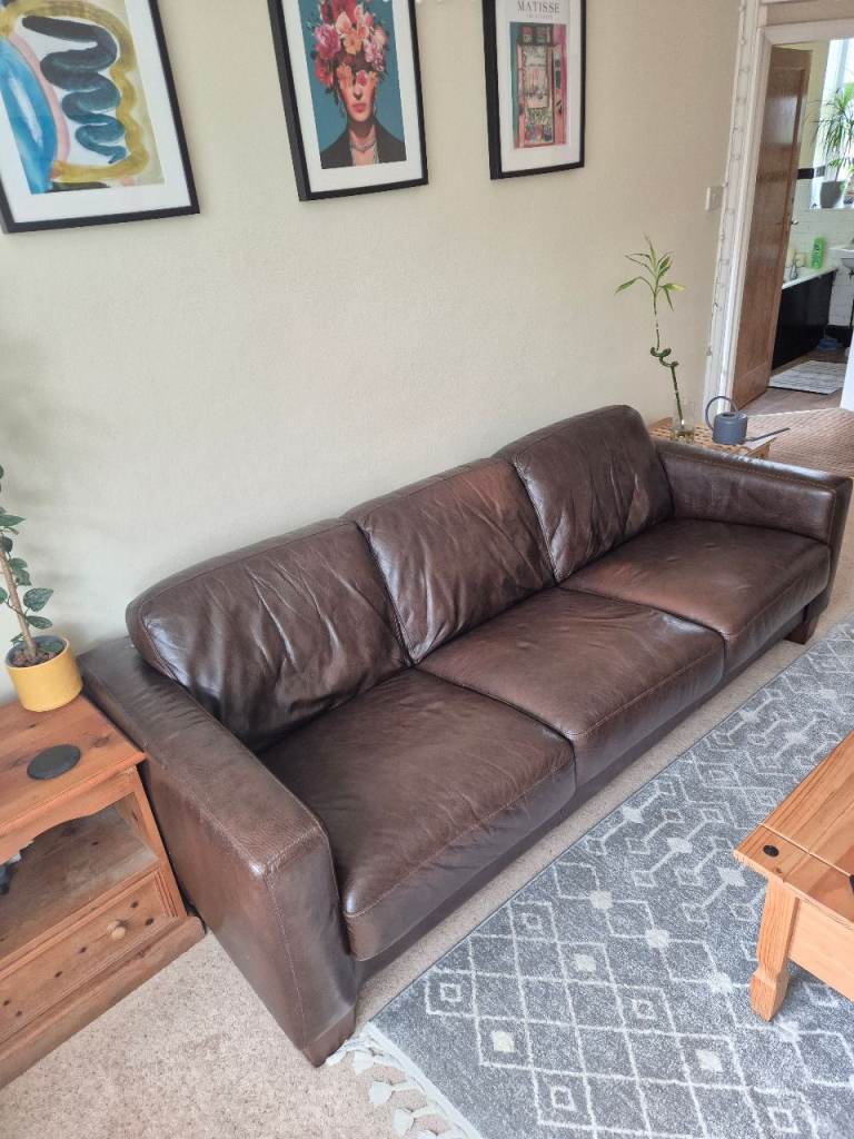 3 seater leather sofa