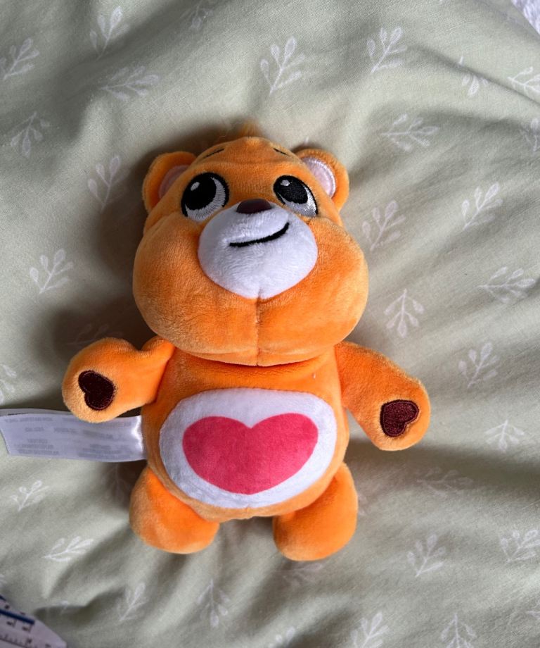 Small orange care bear teddy