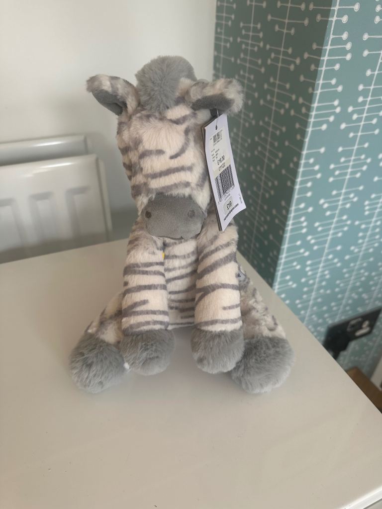 Gorgeous Brand New And Tagged MAMAS AND PAPAS Zebra Soft Plush Toy