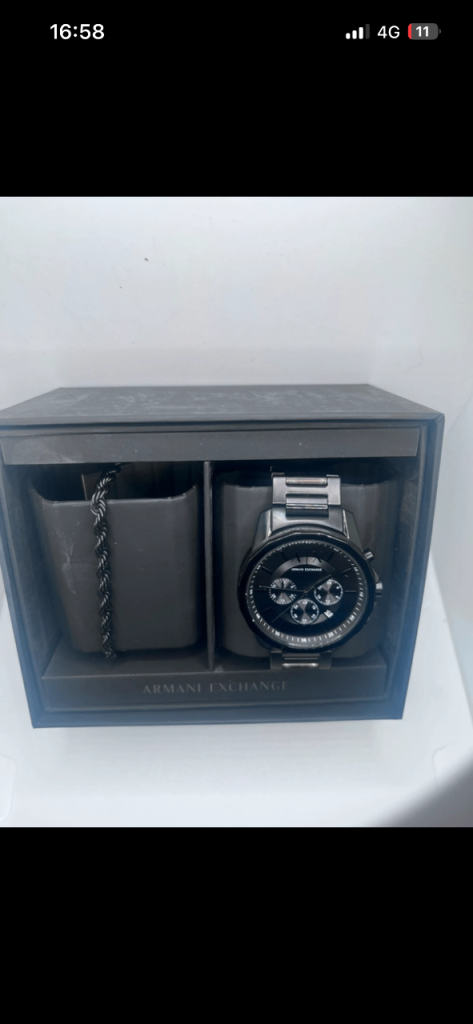 Armani exchange men’s watch and bracelet gift set