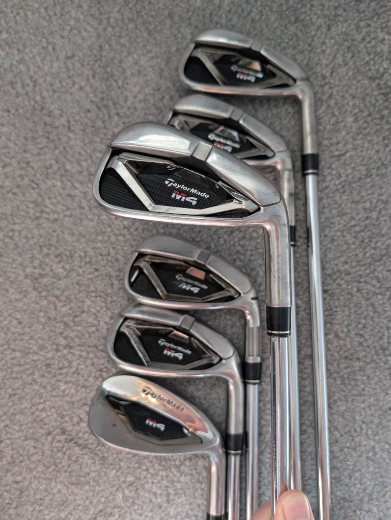 TaylorMade M4 Irons 5-9+SW Regular Flex R85 KBS Steel Shafts *New Grips* 