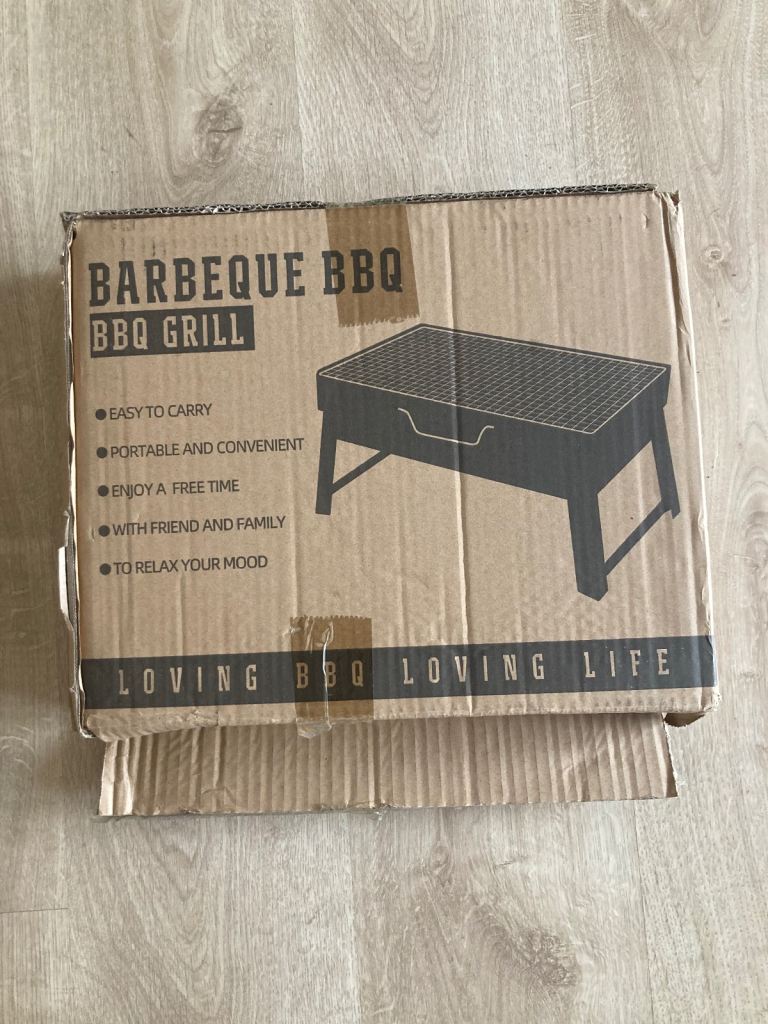 Portable BBQ & 10kg bag of smokeless coal