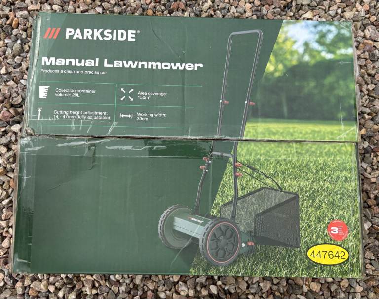 Parkside Manual Push Mower for upto 150m3
