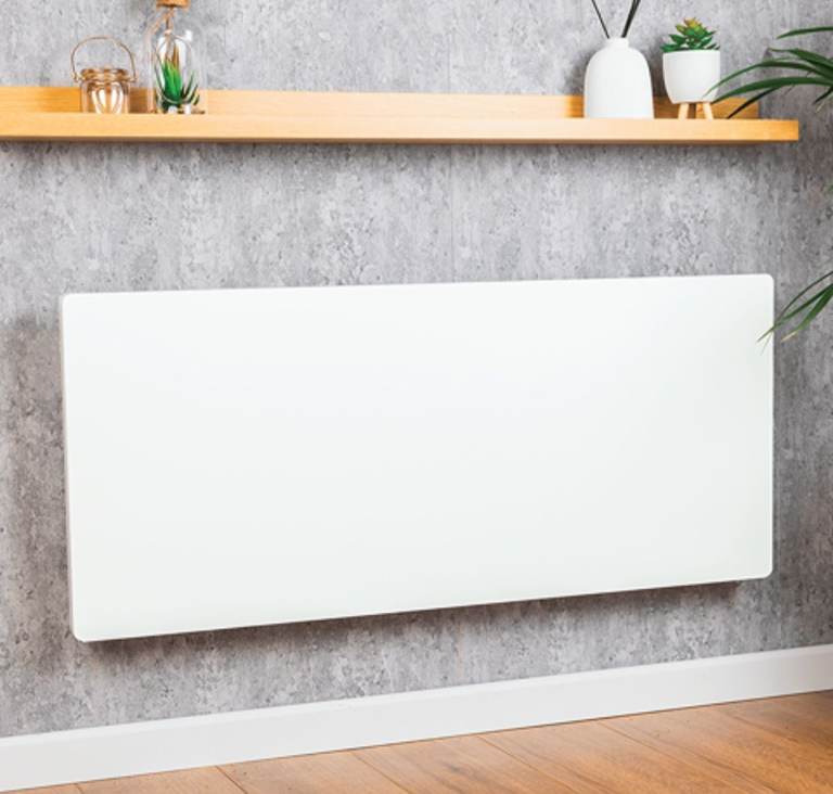 TCP 2000W Wall Mounted Electric Panel Heater - White, Aluminium