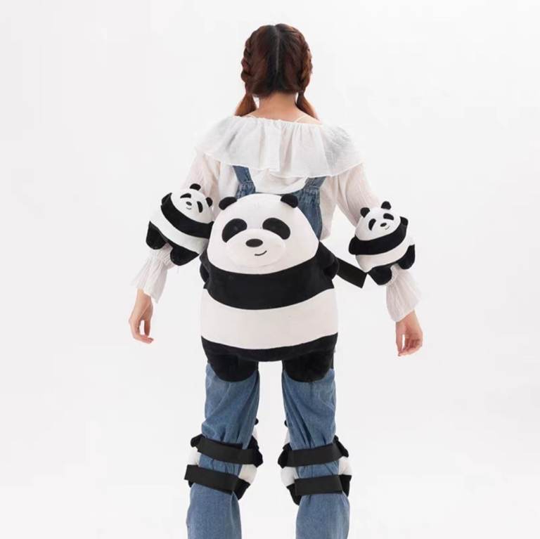 Kids Ski Skate Snowboard Skiing Protector Padded Panda Cushion Pad set of 5