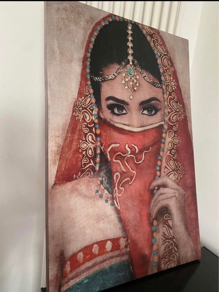 Indian Lady Canvas Wall Art – £5 (Wallisdown)