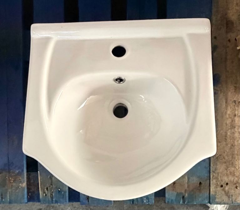 New 560x440mm Countertop Semi Recessed Basin - One Tap Hole