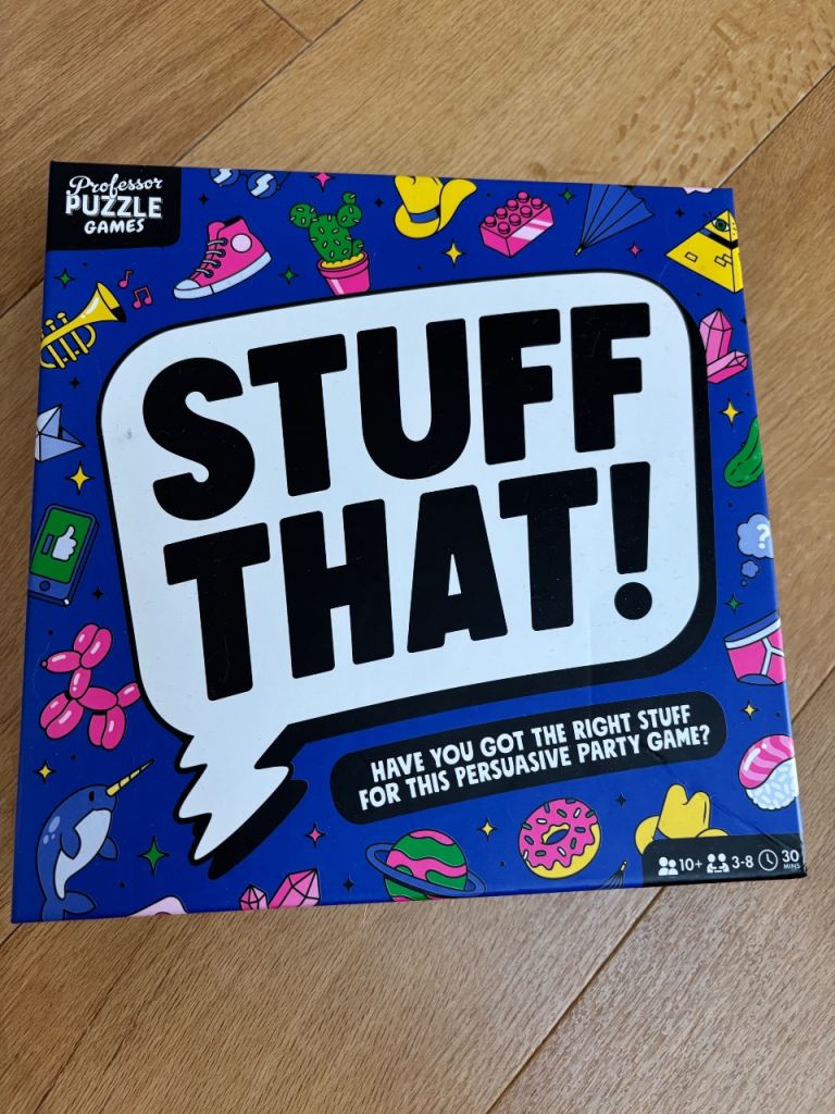 Stuff That! Persuasive Party Game – Good Condition