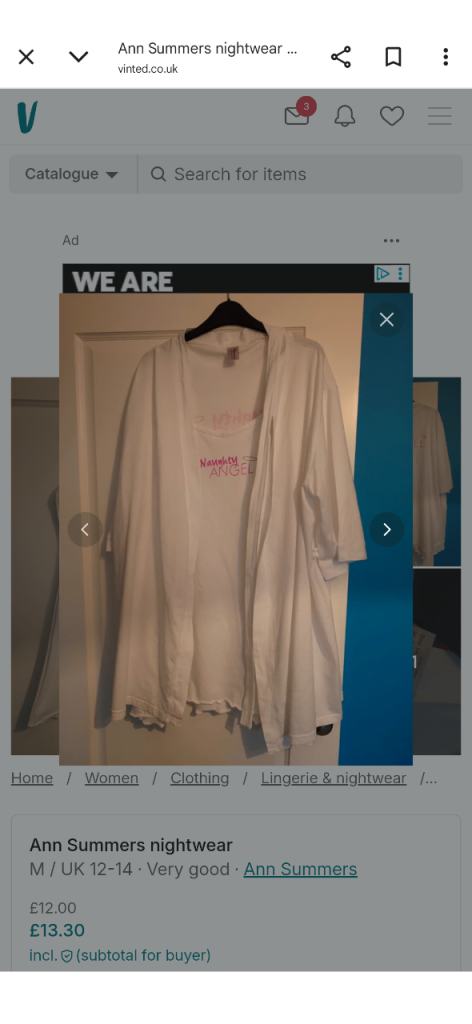 Ann Summers chemise night dress and gown 