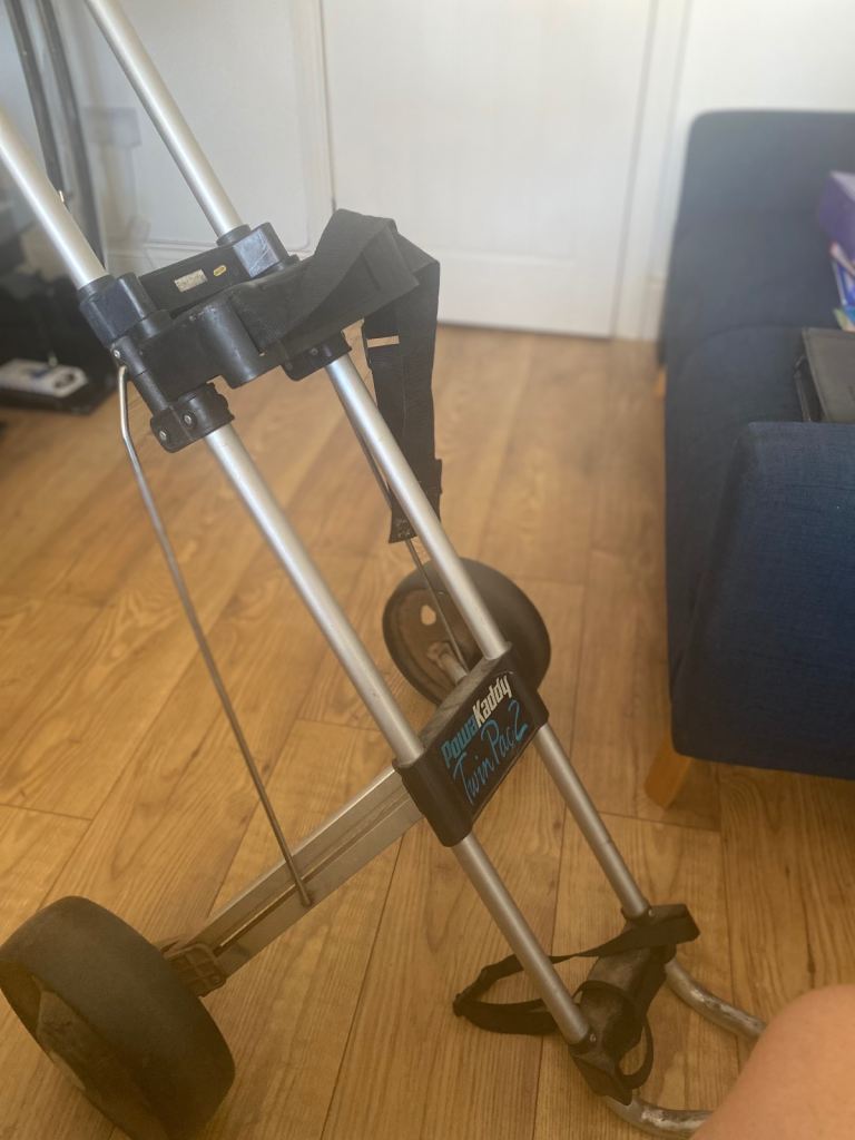 PowaKaddy Twin Pac 2 Golf Trolley – used Condition, Grey Metal