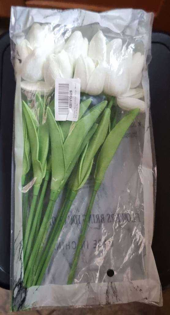 *36x** Kisflower Artificial White Tulips - Three Dozen - 3 packs x 12