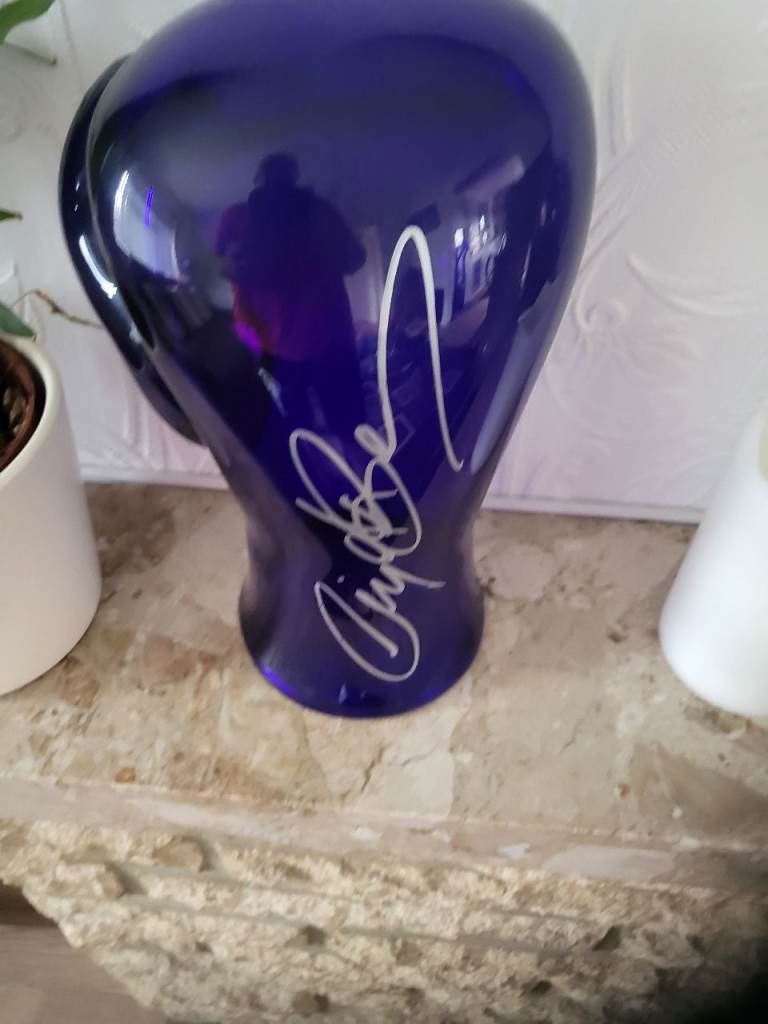  blue glass boxing glove 