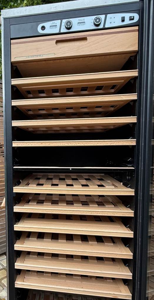 Amana wine fridge (approx. 90 bottles capacity)