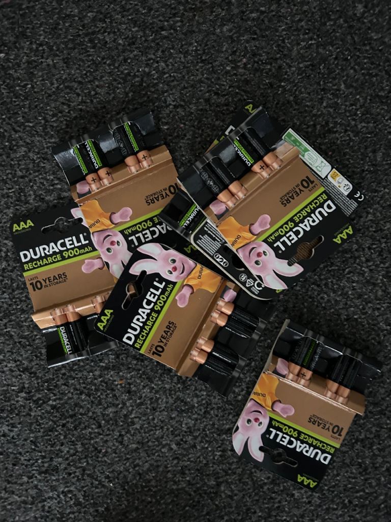 6x packs of rechargeable batteries 