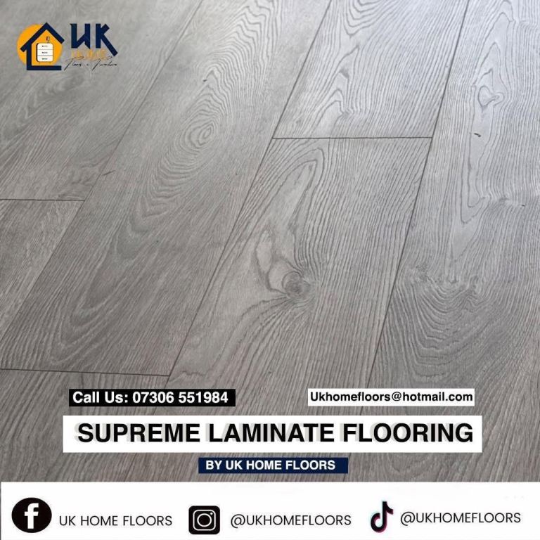 New Supreme Laminate Flooring by UK Home Floors – Grey Wood Effect
