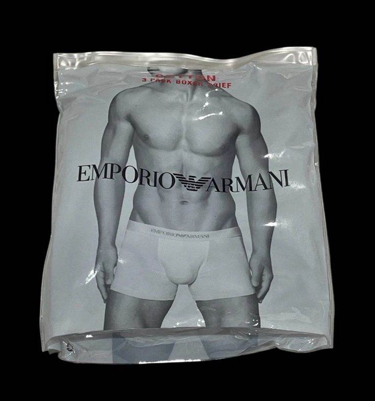 ARMANI BOXER SHORTS / BRIEFS, BLACK, 3 PACK - XL