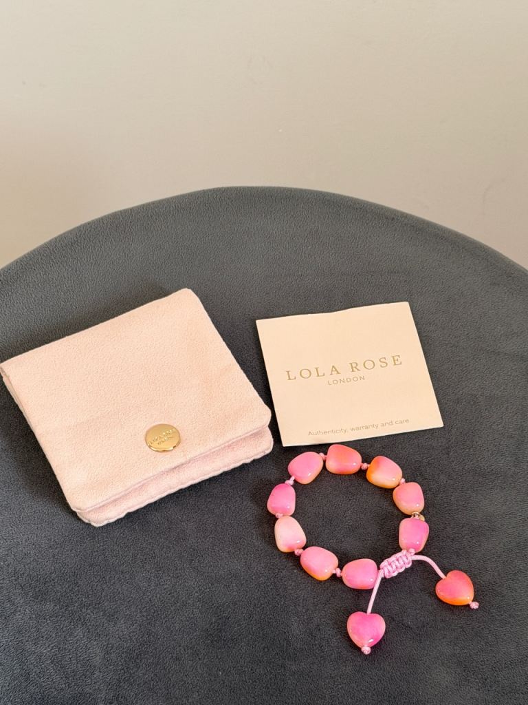 Lola Rose London Pink Beaded Bracelet – New Condition