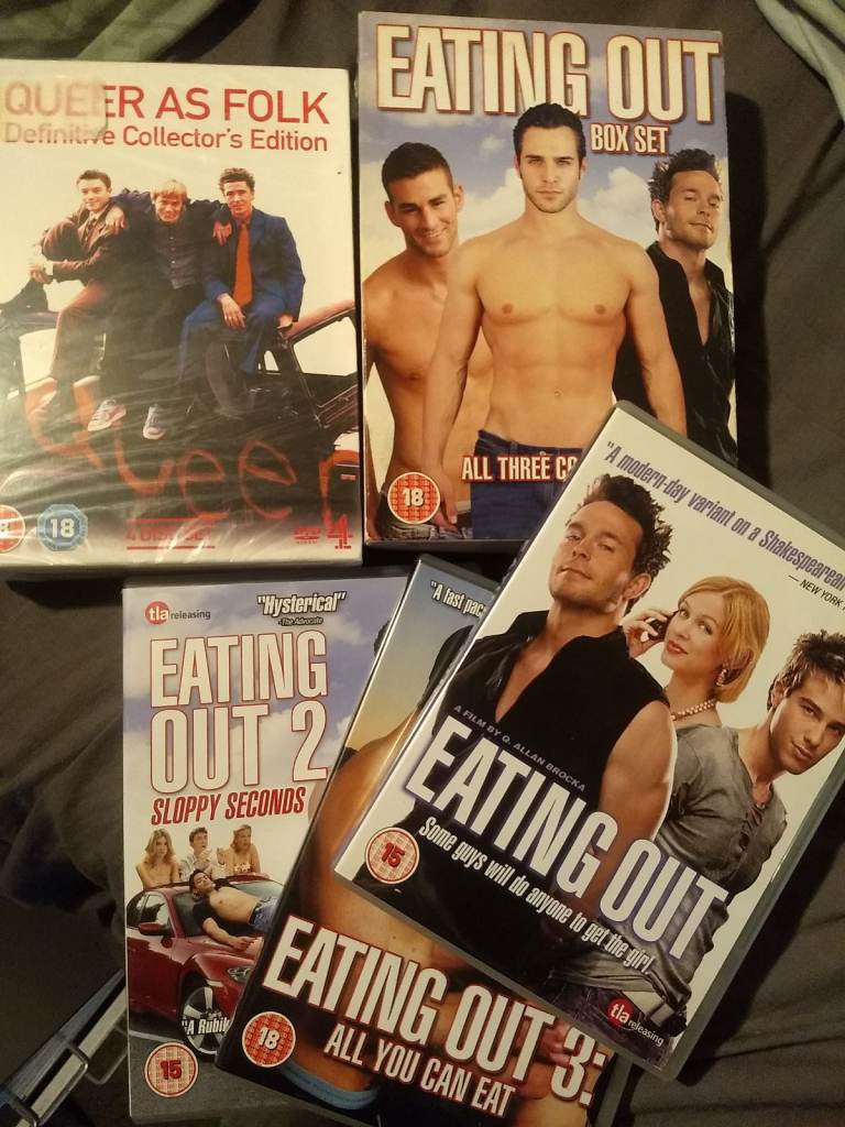 Eating out dvd boxset (3 films)/Queer as folk complete series dvd boxset
